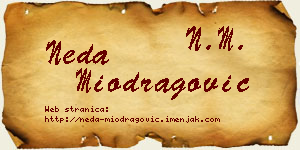 Neda Miodragović vizit kartica